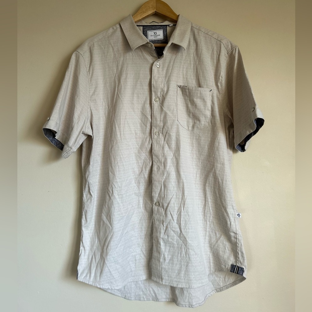 7Diamonds XL Pretzel Logic Jacquard Stretch Woven Short Sleeve Shirt!